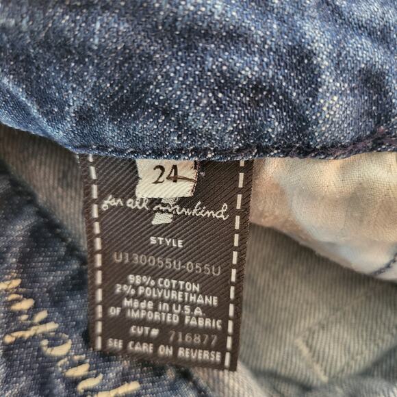 7 for all  Mankind jean cutoff shorts size 24   #124 - Picture 4 of 4